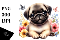 Happy Baby Pug PNG Product Image 1