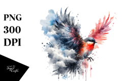 Grungy Bird Half Splashes PNG Product Image 1