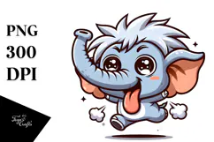 Sarcastic Elephant with Tongue-Out PNG Product Image 1