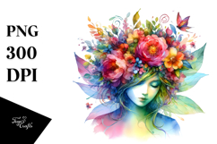 Fairy Floral Wreath PNG Product Image 1