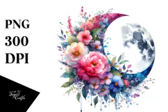 Vibrant Flowers and Stars PNG Product Image 1