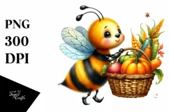 Colorful Baby Bee Basket | Sublimation | Clipart Product Image 1