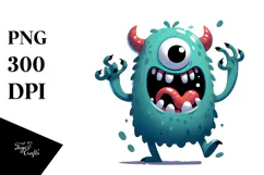 Funny Monster Digital Painting PNG Product Image 1