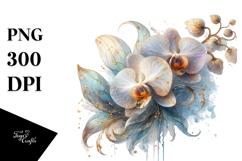 Detailed Orchid Clipart Product Image 1