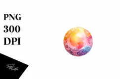 Colorful Pastel Sun Watercolor | Clipart Product Image 3