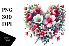 Heart of Spring Flowers PNG Product Image 1