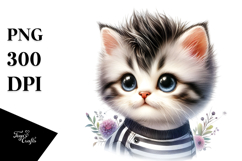 Energic Baby Kitten with Cool Haircut PNG Product Image 1