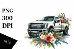 Colorful Pickup Truck Clipart Product Image 1