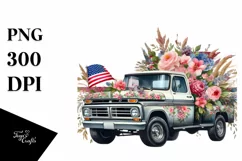 Colorful Pickup Truck Clipart Product Image 3