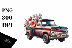 Colorful Pickup Truck Clipart Product Image 1