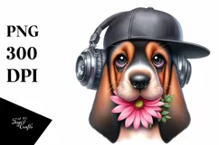 Baby Bloodhound Hip Hop Singer | Clipart Product Image 3