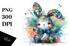 Colorful Bunny PNG Product Image 1