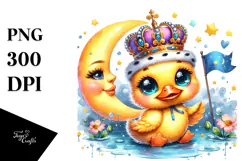Baby Duck Royal Crown PNG Product Image 1