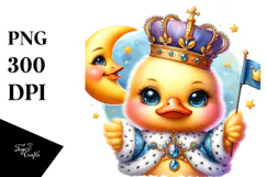 Baby Duck Royal Crown PNG Product Image 1