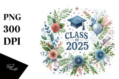 Class of 2025 Watercolor | Sublimation | Clipart Product Image 1