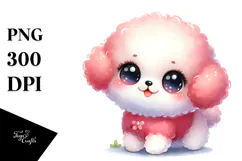 Happy Bichpoo Cartoon PNG Product Image 1
