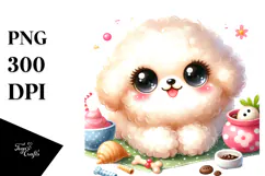 Happy Bichpoo Cartoon PNG Product Image 1