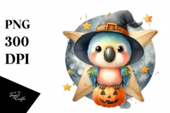Digital Painting Halloween Macaw PNG Product Image 1