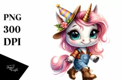Baby Unicorn Party Clipart Product Image 3