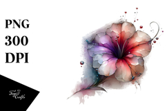 Watercolor Petunia Clipart Product Image 1