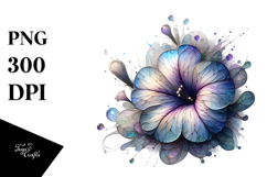 Watercolor Petunia Clipart Product Image 1