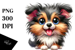 Happy Shetland Sheepdog, Vibrant PNG Product Image 1