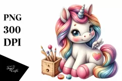 Baby Unicorn Woodworking Clipart Product Image 3