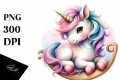 Cute Baby Unicorn Woodworking | Clipart Product Image 3