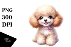 Happy Baby Poodle PNG Product Image 1