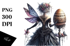 Gothic Fairy with Easter Egg PNG Product Image 1