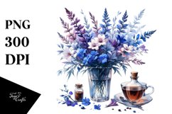 Watercolor Filled Lobelia Clipart Product Image 3