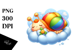 Baby Snail Dressed Sleeping on the Cloud Product Image 1
