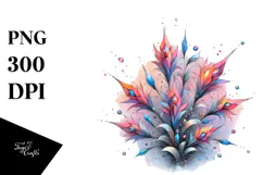 Stained Lobelia with Metalic Insertions PNG Product Image 1
