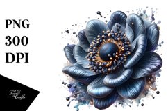 Detailed Glossy Anemone with Metallic Insertions | Clipart Product Image 3