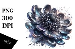 Shiny Metallic Watercolor Splash | Anemone Clipart Product Image 3