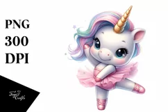 Cute Unicorn Dancer With Haircut | Clipart Product Image 1