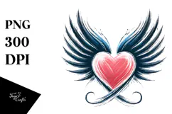 Simple Paintbrush Style Heart PNG Product Image 1