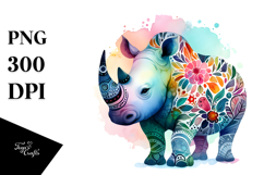 Whimsical Rhino Clipart Product Image 1