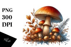 Mystical Celestial Mushroom Watercolor Product Image 1