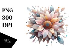 Abstract Sunflower PNG Product Image 1