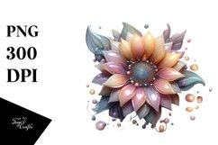 Abstract Sunflower PNG Product Image 1