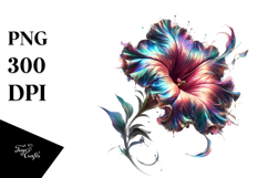 Artistic Shiny Petunia Clipart Product Image 1