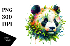 Abstract Vibrant Panda Product Image 1