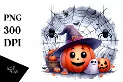 Funny Halloween Clipart with Candle PNG Product Image 3
