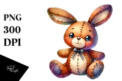 Vibrant Colorful Brownish Plush Bunny Product Image 3