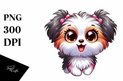 Colorful Cartoon Havanese Baby | Sublimation | Clipart Product Image 1