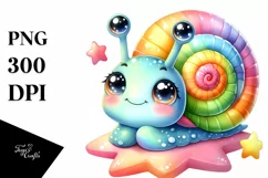 Colorful Cute Baby Snail on Star Product Image 1