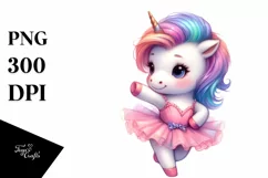 Cute Unicorn Dancer With Haircut | Clipart Product Image 3