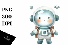 Washed Colorful Astronaut Boy | Sublimation | Clipart Product Image 1