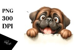Crazy Mastiff Popping Eyes | Sublimation Clipart Product Image 1